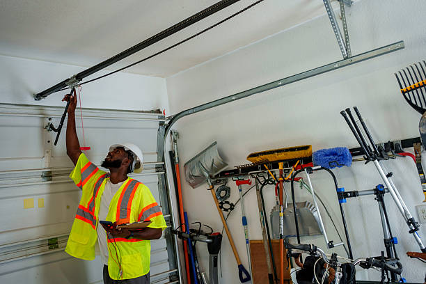 Professional Garage Door Panel Replacement technician working in Lemoore Station, CA